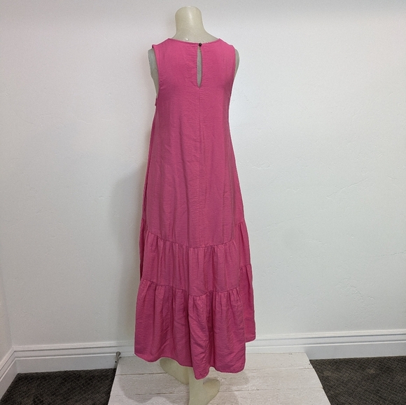 Maeve By Anthropologie Pink Sleeveless Crew Neck Sundress - Picture 9 of 13